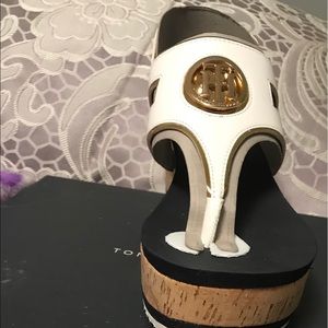 New Tommy Hilfiger Cork sandals, white!